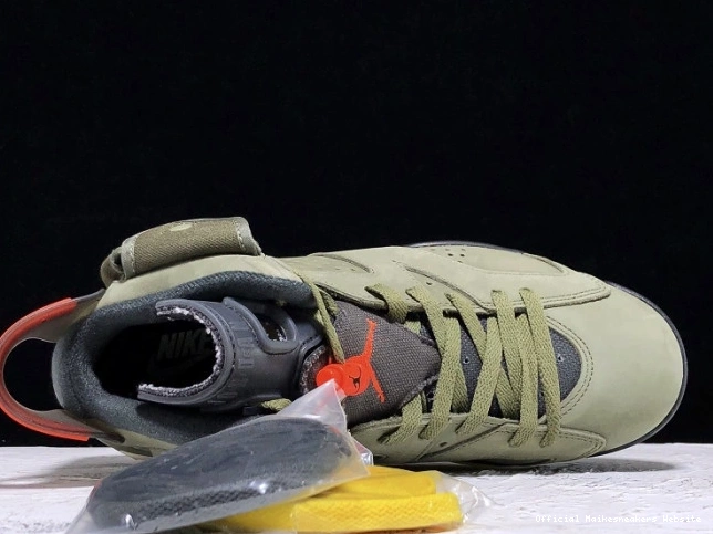 Official Maikesneakers Jordan Travis Olive CN1084-200 Air Medium 6 Scott x 0810